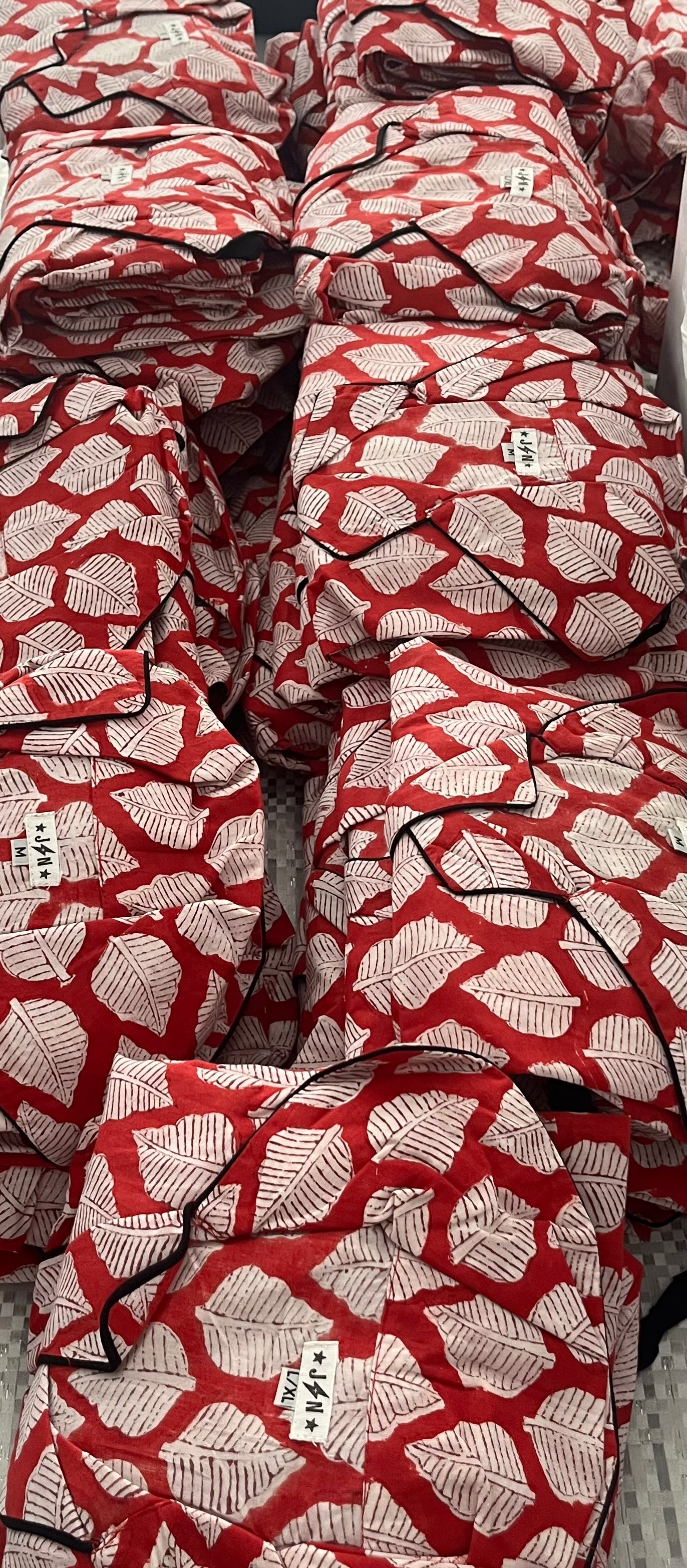 J + N Pajamas (Red Luck Leaf)