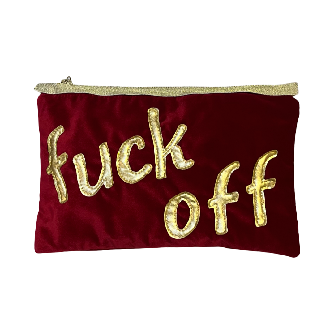 Fuck Off Velvet Pouch