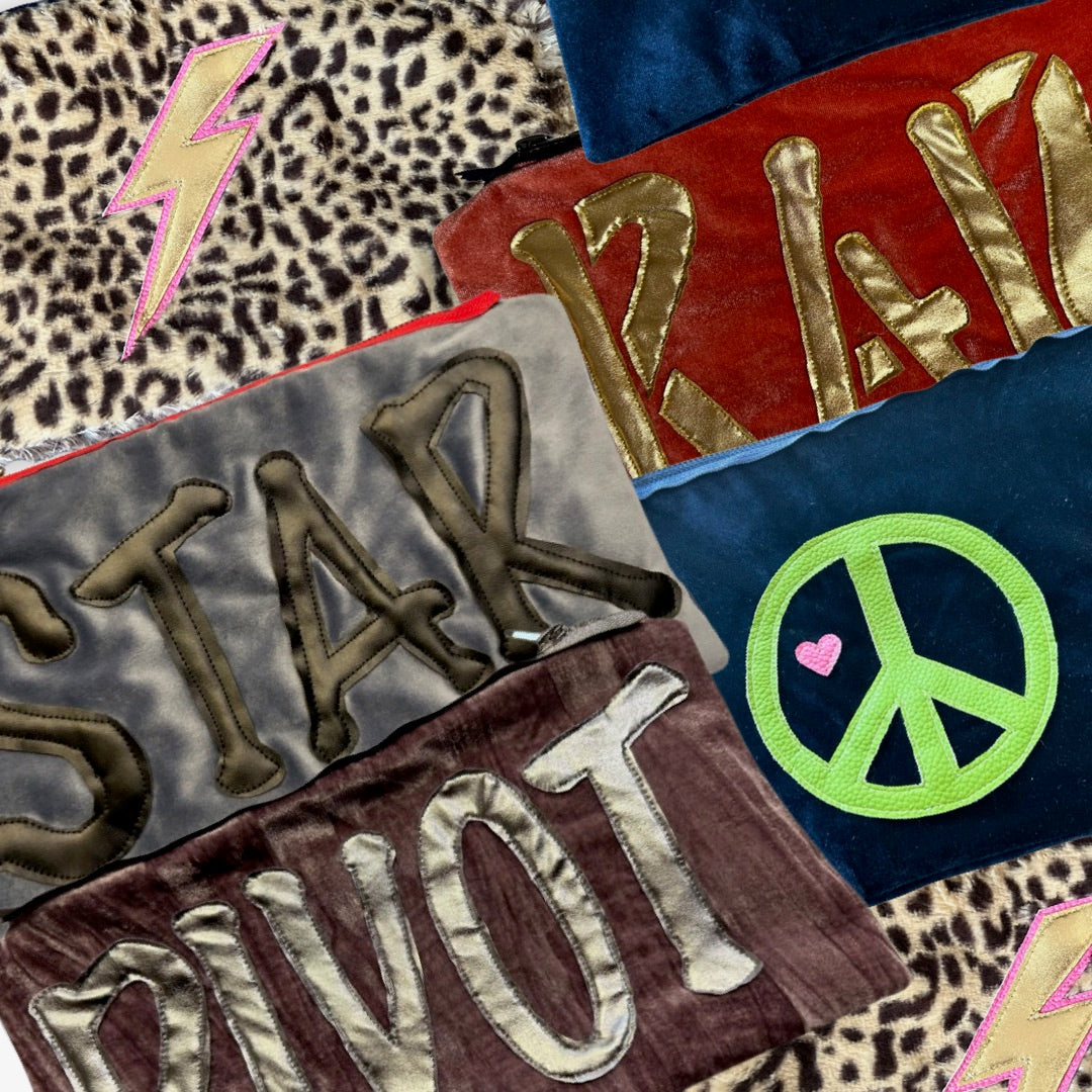 Peace Velvet Pouch